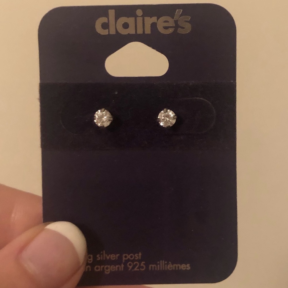 silver post earrings